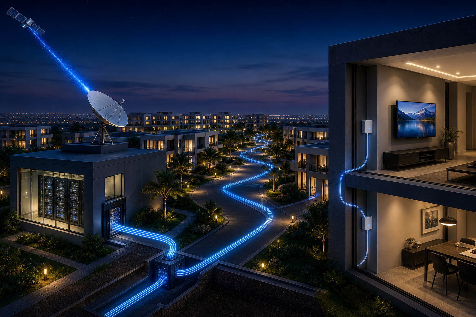 Satellite Transmission Over Fiber (STTH)
